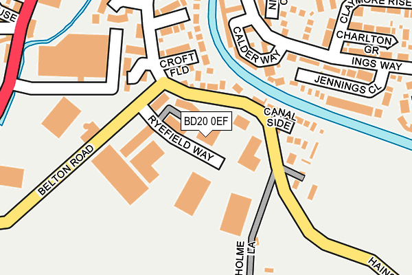 BD20 0EF map - OS OpenMap – Local (Ordnance Survey)