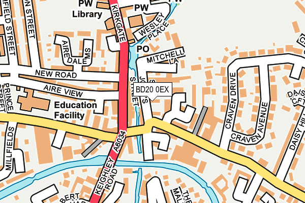 BD20 0EX map - OS OpenMap – Local (Ordnance Survey)