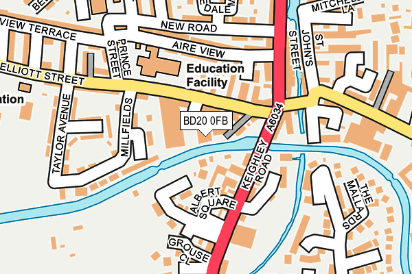 BD20 0FB map - OS OpenMap – Local (Ordnance Survey)