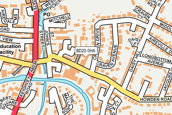 Map of BENTLEY CONSTRUCTION (SILSDEN) LIMITED at local scale