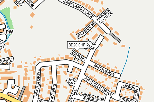 BD20 0HF map - OS OpenMap – Local (Ordnance Survey)