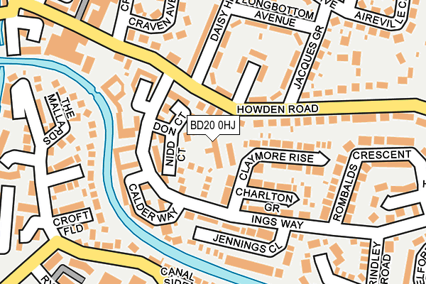 BD20 0HJ map - OS OpenMap – Local (Ordnance Survey)