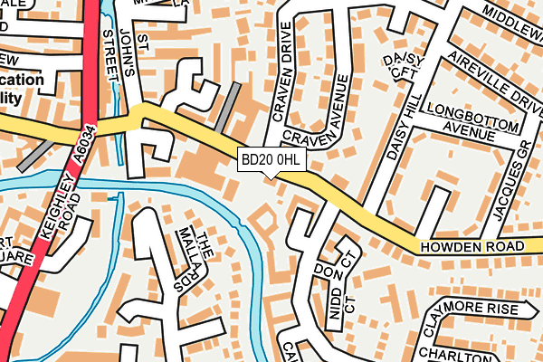 BD20 0HL map - OS OpenMap – Local (Ordnance Survey)