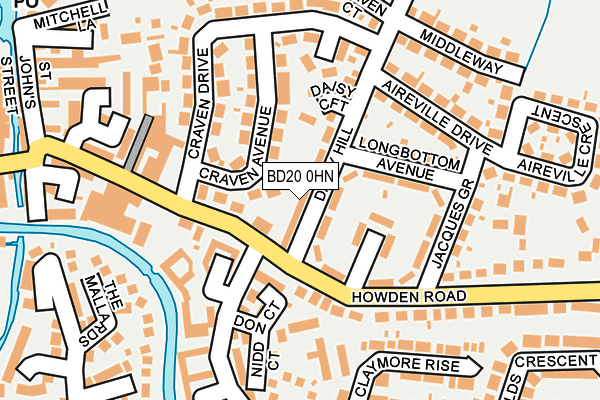 BD20 0HN map - OS OpenMap – Local (Ordnance Survey)