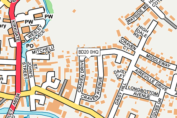 BD20 0HQ map - OS OpenMap – Local (Ordnance Survey)