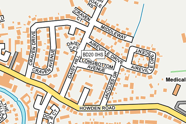 BD20 0HS map - OS OpenMap – Local (Ordnance Survey)