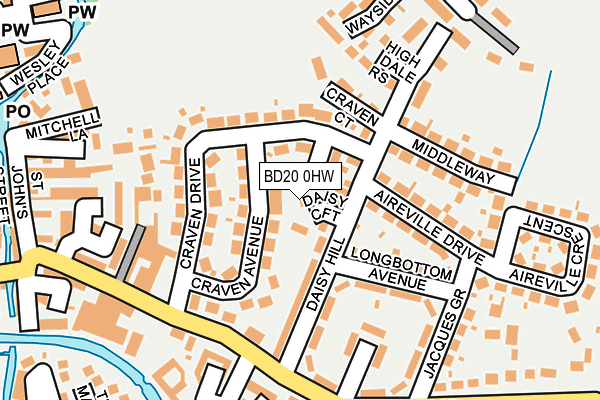 BD20 0HW map - OS OpenMap – Local (Ordnance Survey)