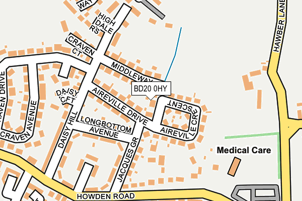 BD20 0HY map - OS OpenMap – Local (Ordnance Survey)