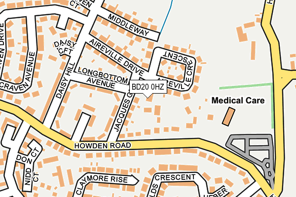 BD20 0HZ map - OS OpenMap – Local (Ordnance Survey)