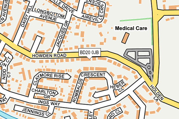 Map of ZHLR LTD at local scale