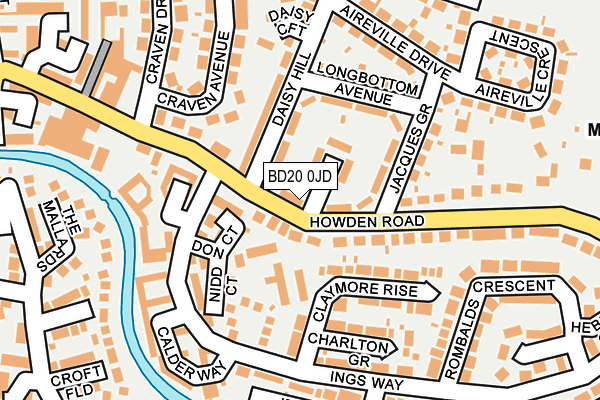 BD20 0JD map - OS OpenMap – Local (Ordnance Survey)