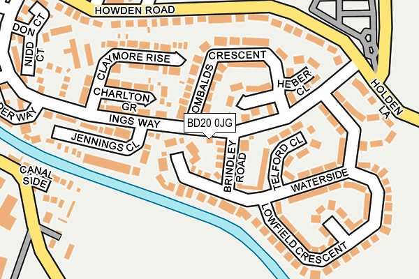 BD20 0JG map - OS OpenMap – Local (Ordnance Survey)