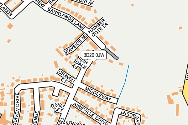 BD20 0JW map - OS OpenMap – Local (Ordnance Survey)