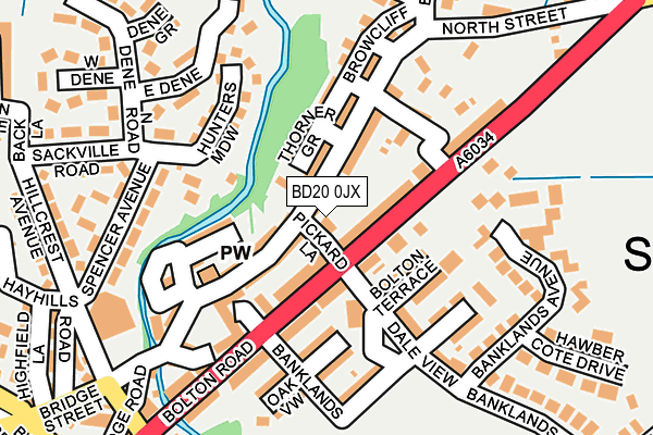 BD20 0JX map - OS OpenMap – Local (Ordnance Survey)