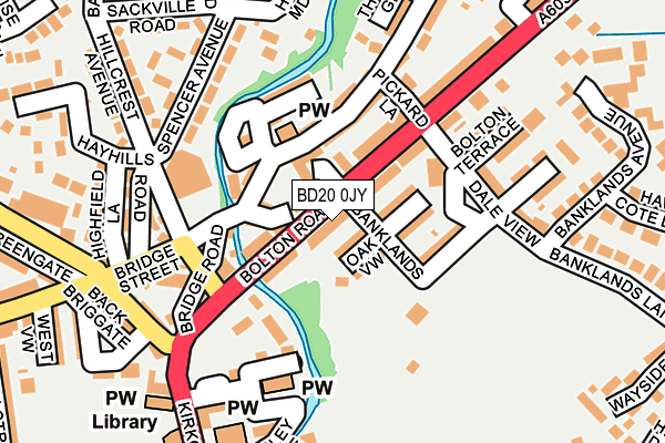Map of SILSDEN BARBER SHOP LTD at local scale