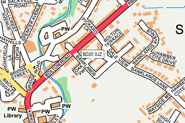 BD20 0JZ map - OS OpenMap – Local (Ordnance Survey)