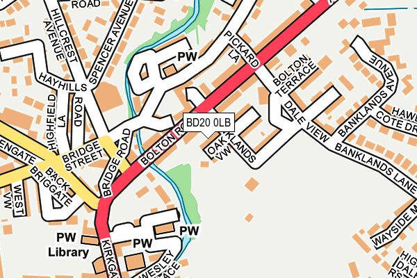 BD20 0LB map - OS OpenMap – Local (Ordnance Survey)