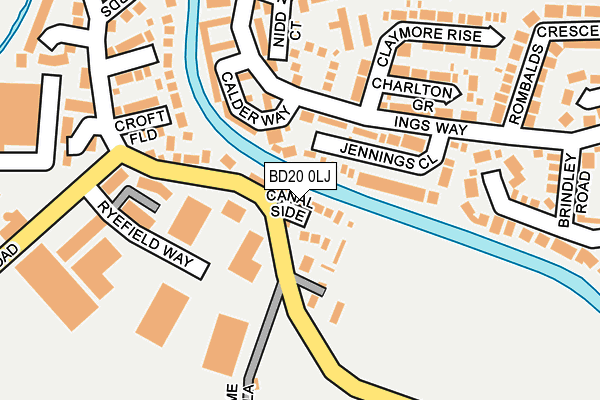 BD20 0LJ map - OS OpenMap – Local (Ordnance Survey)
