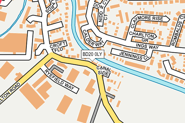 BD20 0LY map - OS OpenMap – Local (Ordnance Survey)