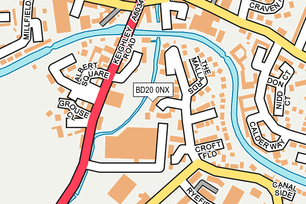 BD20 0NX map - OS OpenMap – Local (Ordnance Survey)