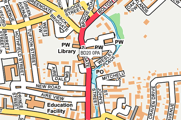 BD20 0PA map - OS OpenMap – Local (Ordnance Survey)