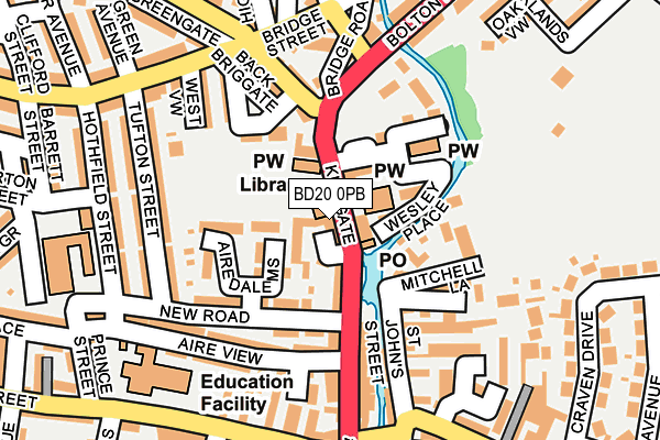 BD20 0PB map - OS OpenMap – Local (Ordnance Survey)