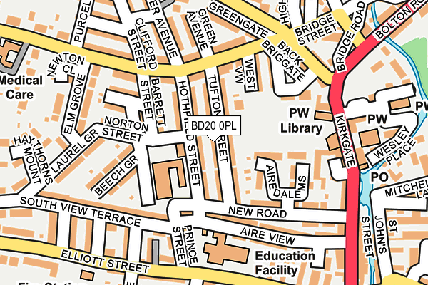 BD20 0PL map - OS OpenMap – Local (Ordnance Survey)