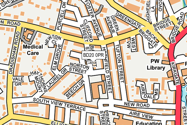 BD20 0PR map - OS OpenMap – Local (Ordnance Survey)