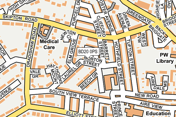 BD20 0PS map - OS OpenMap – Local (Ordnance Survey)