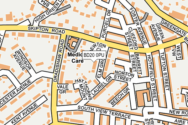 BD20 0PU map - OS OpenMap – Local (Ordnance Survey)