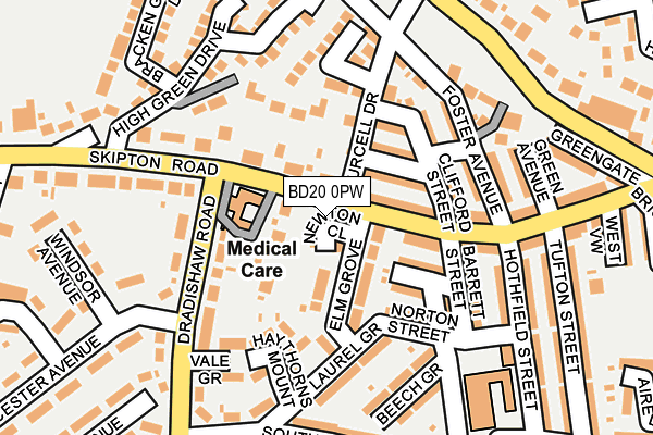 BD20 0PW map - OS OpenMap – Local (Ordnance Survey)