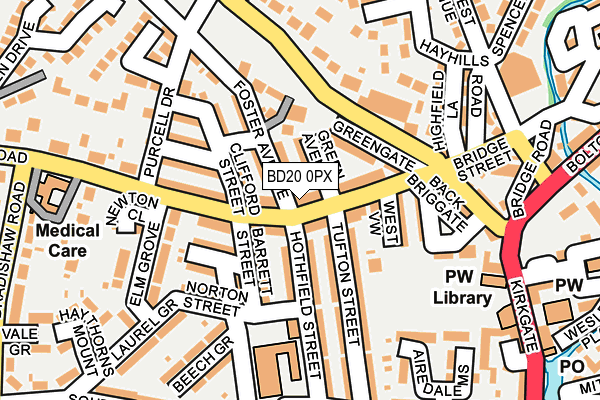 BD20 0PX map - OS OpenMap – Local (Ordnance Survey)