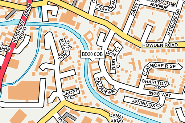 BD20 0QB map - OS OpenMap – Local (Ordnance Survey)