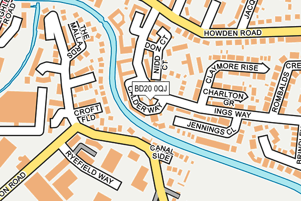 BD20 0QJ map - OS OpenMap – Local (Ordnance Survey)