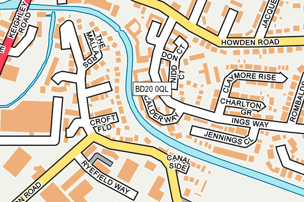 BD20 0QL map - OS OpenMap – Local (Ordnance Survey)