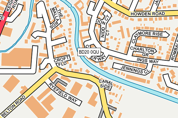 BD20 0QU map - OS OpenMap – Local (Ordnance Survey)