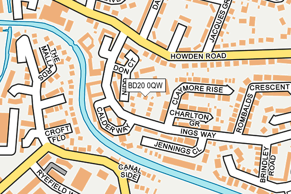 BD20 0QW map - OS OpenMap – Local (Ordnance Survey)