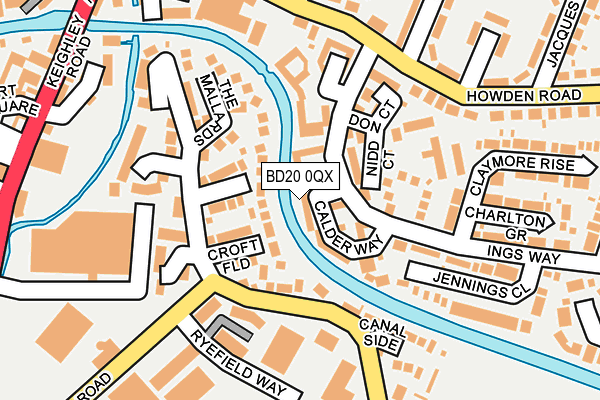 BD20 0QX map - OS OpenMap – Local (Ordnance Survey)