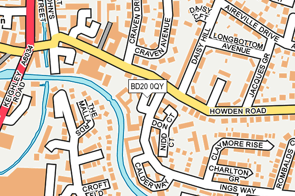 BD20 0QY map - OS OpenMap – Local (Ordnance Survey)