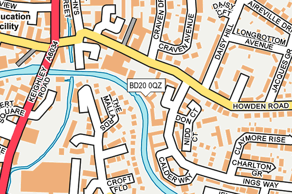 BD20 0QZ map - OS OpenMap – Local (Ordnance Survey)
