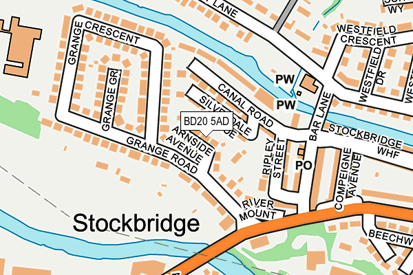 BD20 5AD map - OS OpenMap – Local (Ordnance Survey)