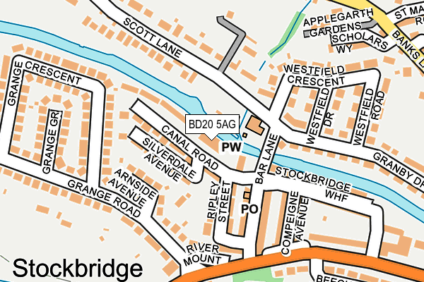 BD20 5AG map - OS OpenMap – Local (Ordnance Survey)