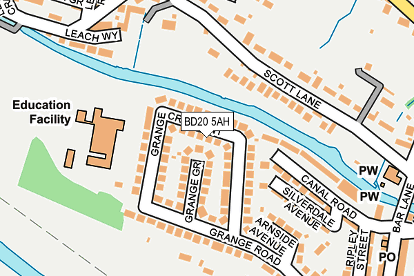 BD20 5AH map - OS OpenMap – Local (Ordnance Survey)