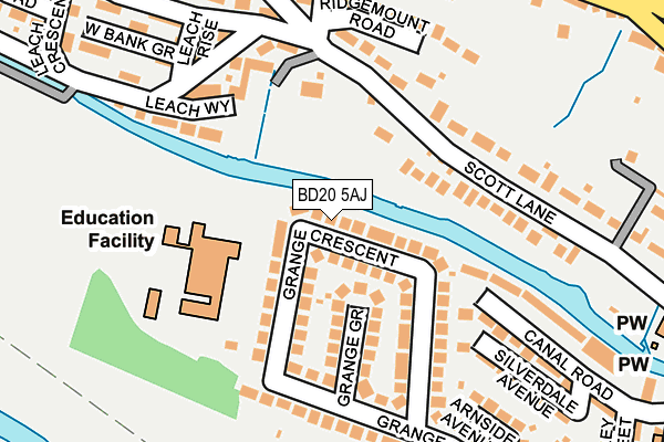 BD20 5AJ map - OS OpenMap – Local (Ordnance Survey)