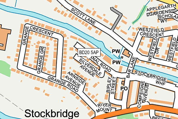 BD20 5AP map - OS OpenMap – Local (Ordnance Survey)