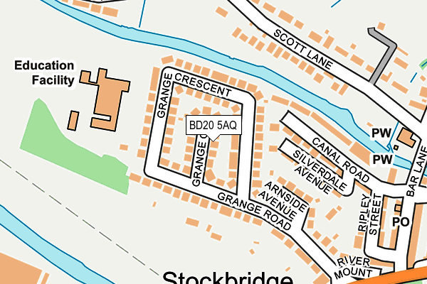 BD20 5AQ map - OS OpenMap – Local (Ordnance Survey)