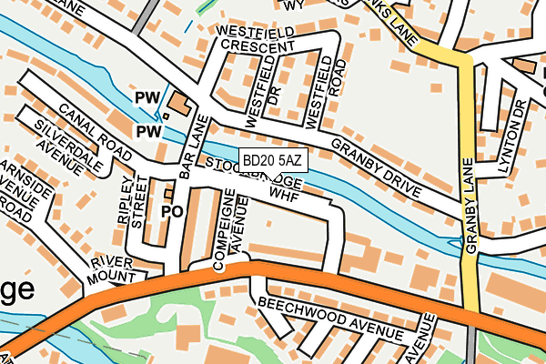 BD20 5AZ map - OS OpenMap – Local (Ordnance Survey)