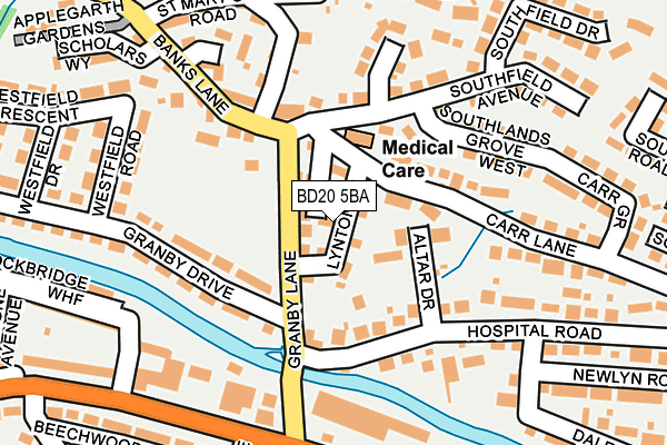 BD20 5BA map - OS OpenMap – Local (Ordnance Survey)