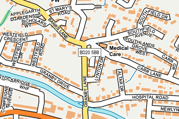 BD20 5BB map - OS OpenMap – Local (Ordnance Survey)