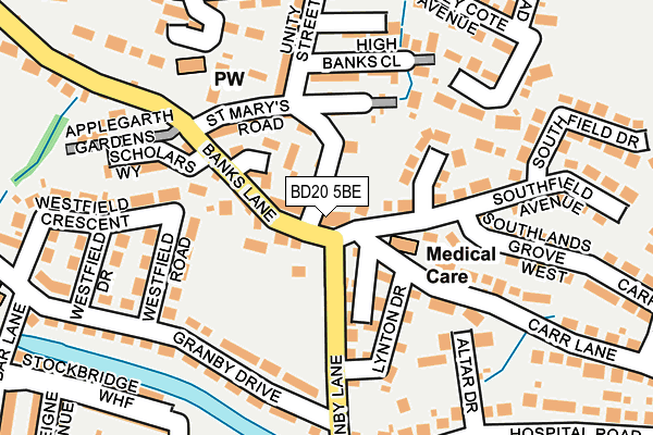 BD20 5BE map - OS OpenMap – Local (Ordnance Survey)